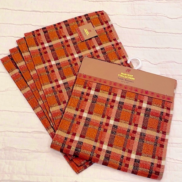 HARVEST Collection NWT Table Runner Place Matts Home Decor Set Fall Holiday NEW - Picture 1 of 13